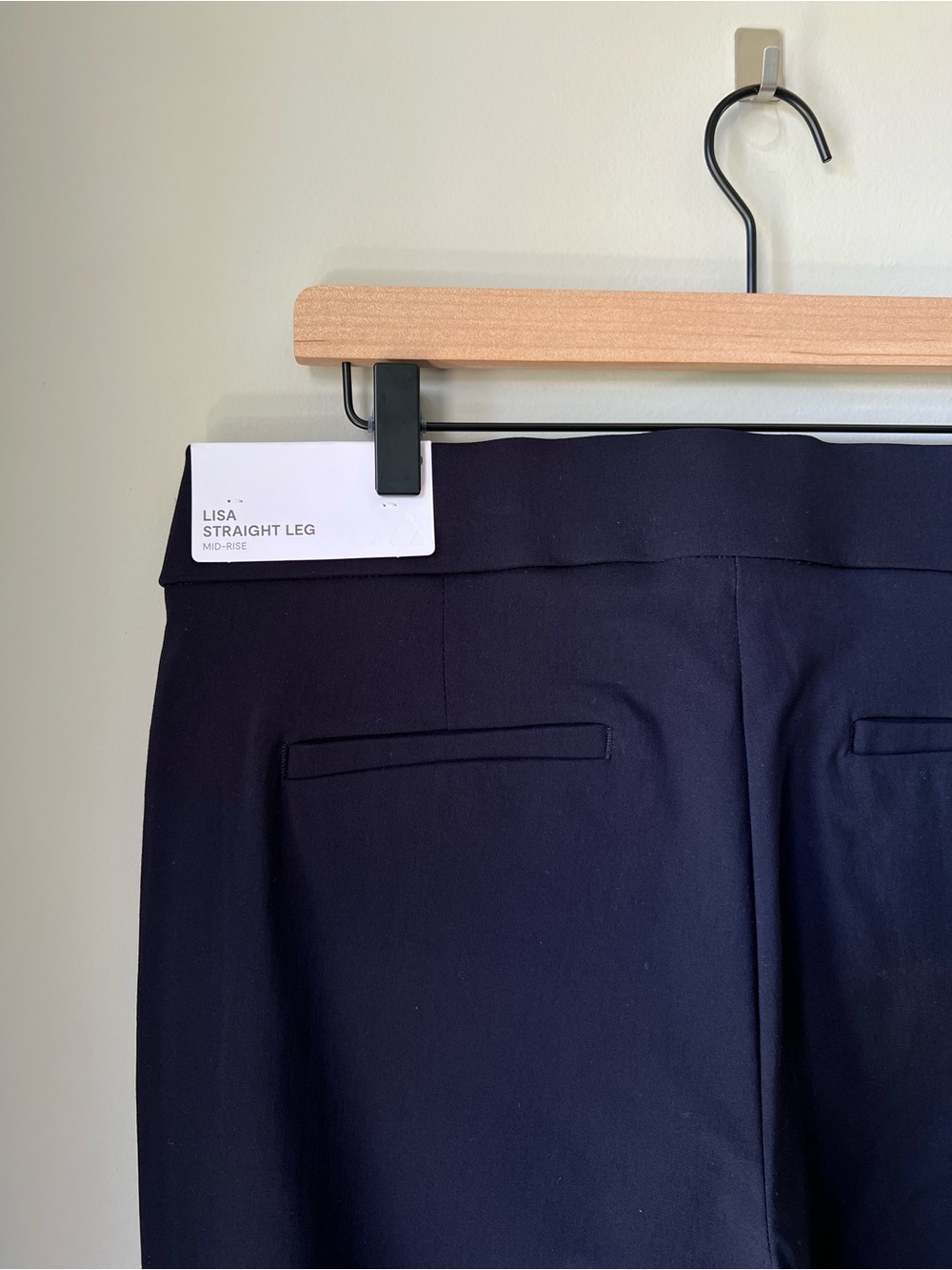 NWT Liz Claiborne Lisa Womens Straight Pull-On Pant Color Navy Size 10 - Picture 7 of 9